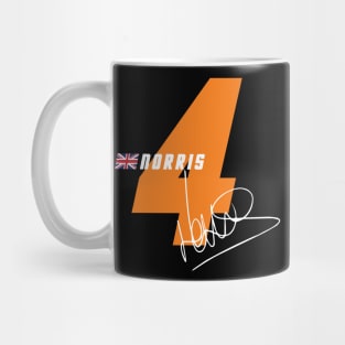 Lando Norris 4 Signature Number Mug